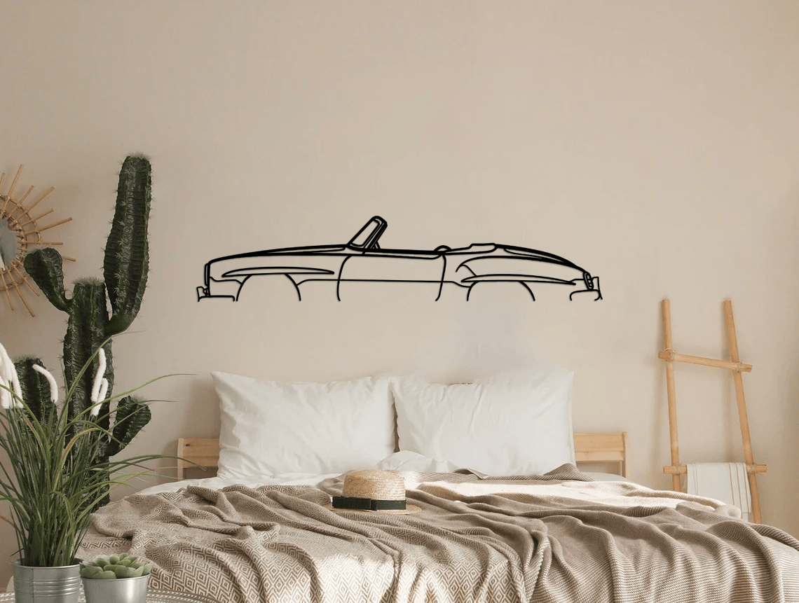 190SL 1958 Classic Silhouette Metal Wall Art