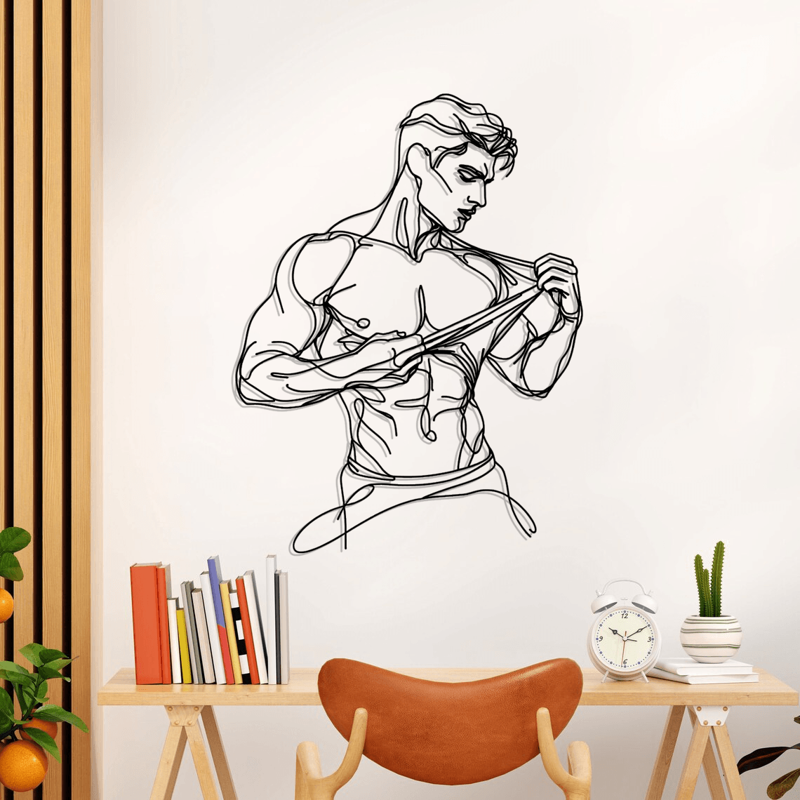 Man Body Silhouette Metal Wall Art