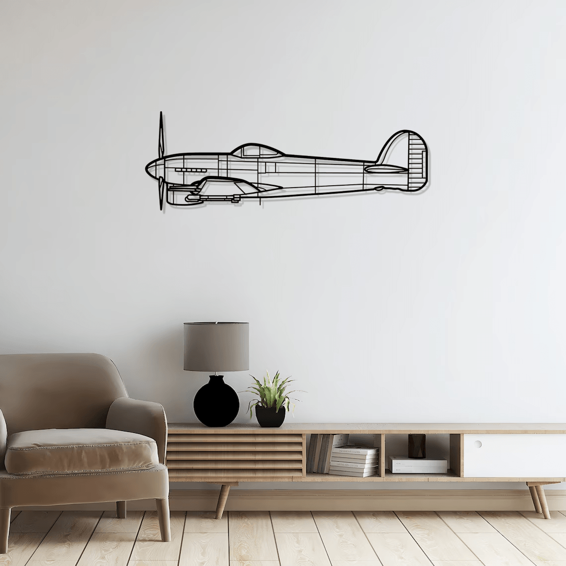 Typhoon Silhouette Metal Wall Art