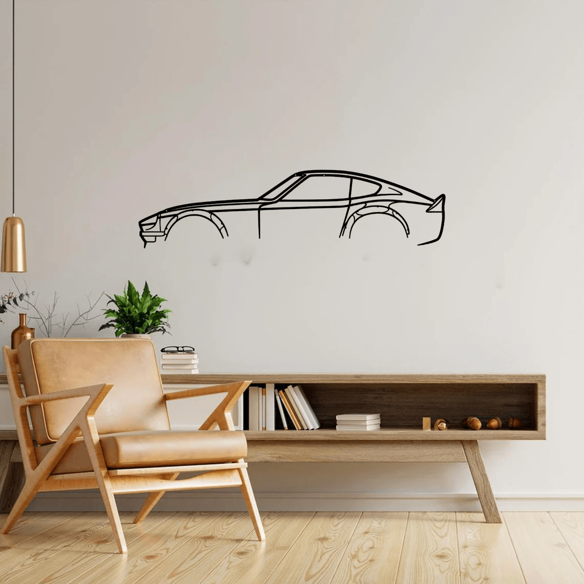 240z 280z JDM Classic Silhouette Metal Wall Art