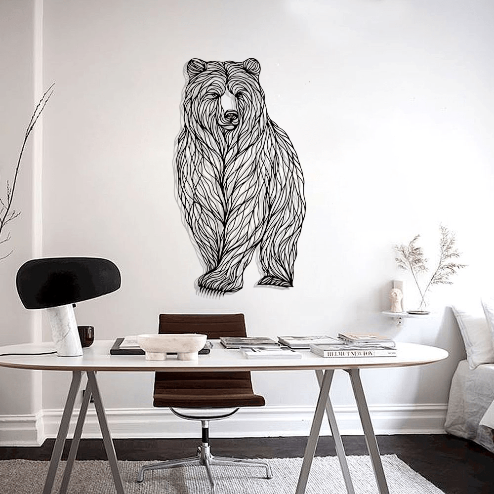 Bear Silhouette Metal Wall Art