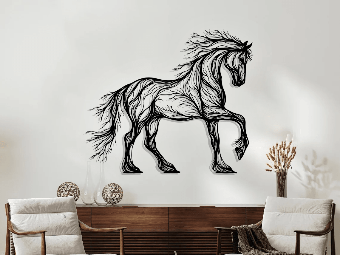 Horse Silhouette Metal Wall Art