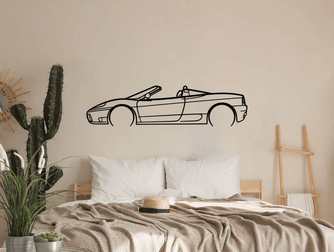 360 Spyder Detailed Silhouette Metal Wall Art