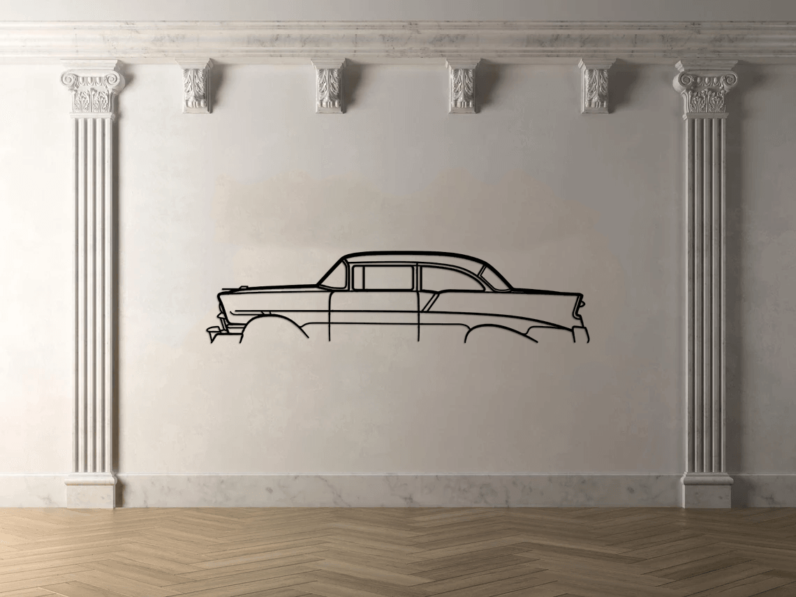 210 1956 Classic Silhouette Metal Wall Art