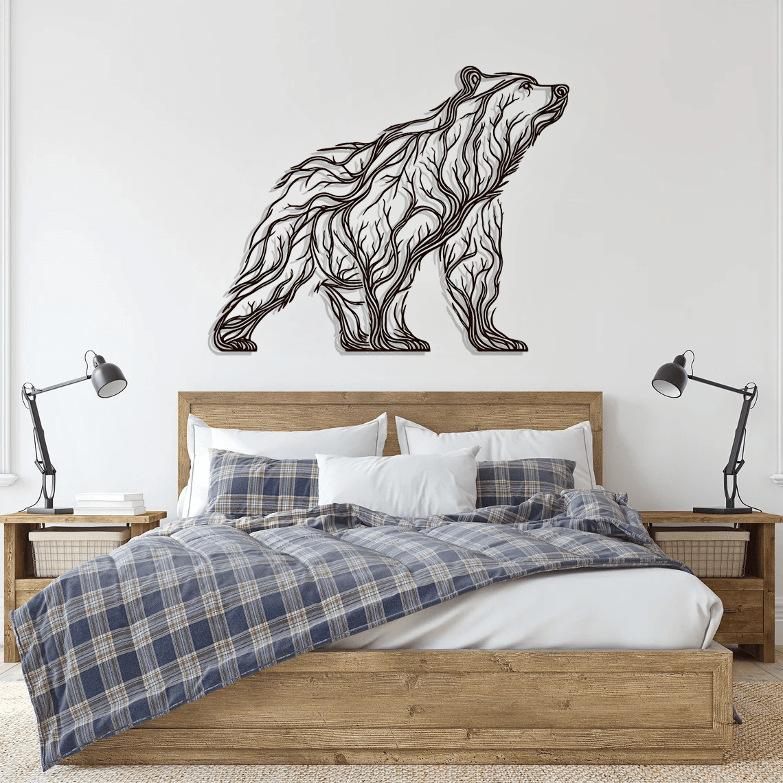 Bear Silhouette Metal Wall Art