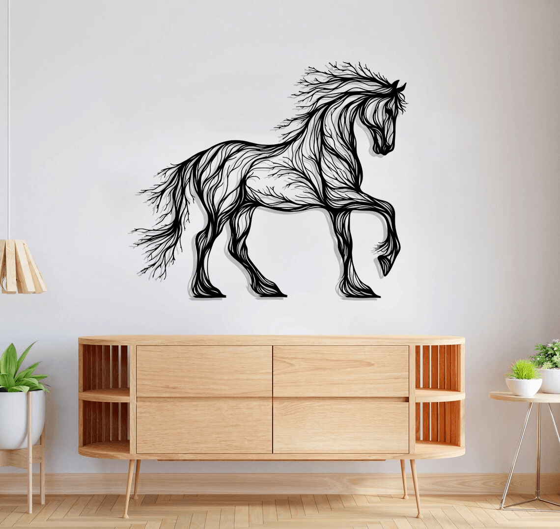 Horse Silhouette Metal Wall Art