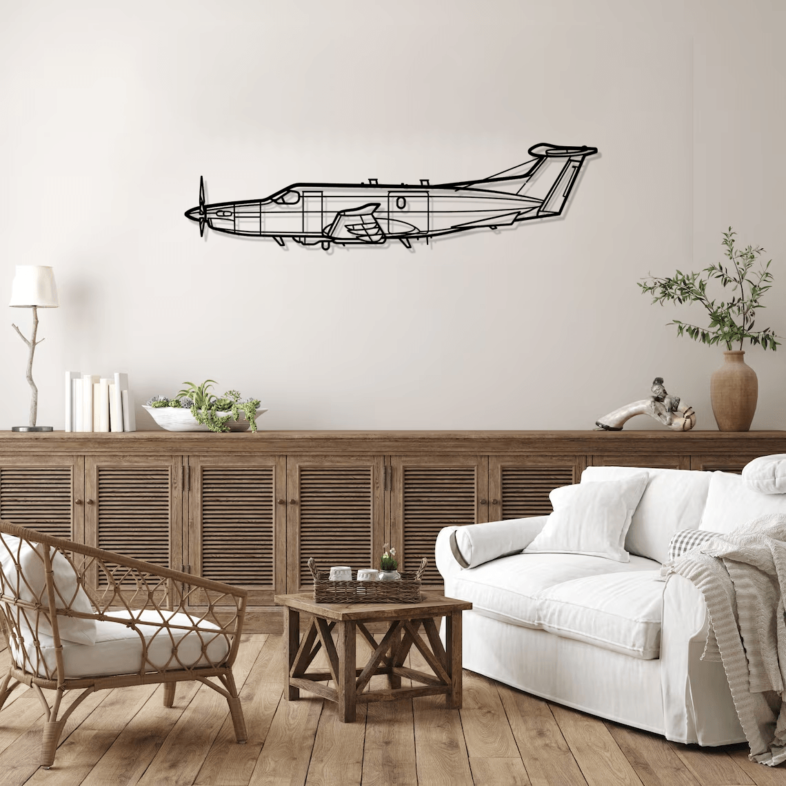 U-28A Draco Silhouette Metal Wall Art