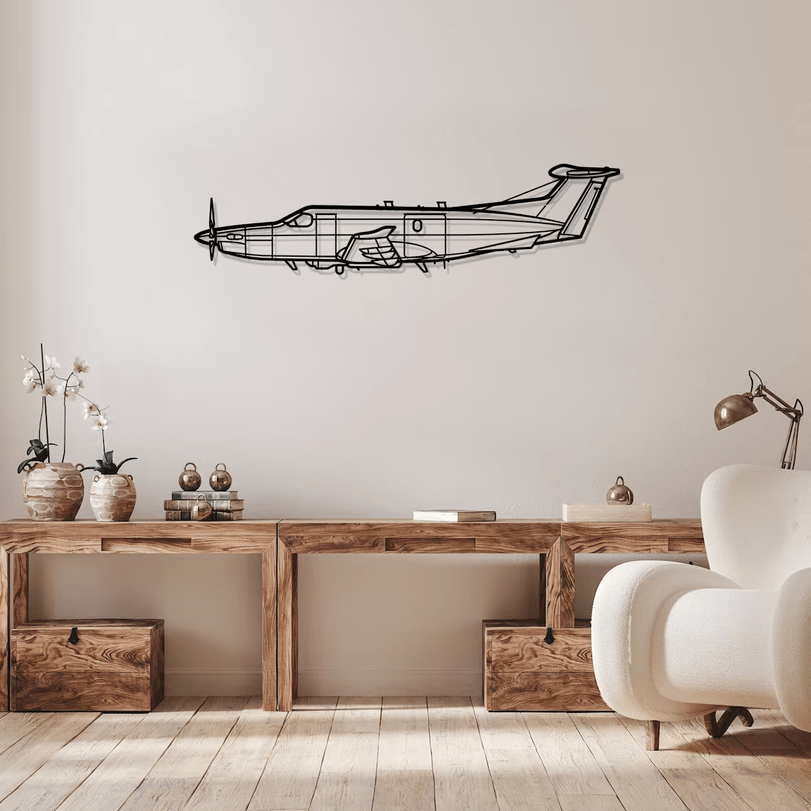 U-28A Draco Silhouette Metal Wall Art