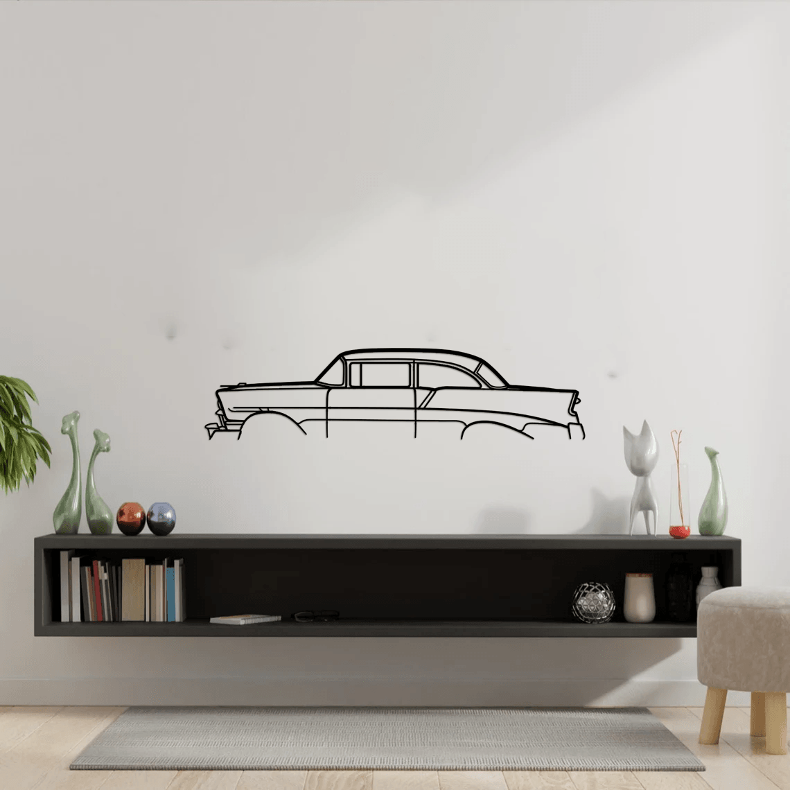 210 1956 Classic Silhouette Metal Wall Art