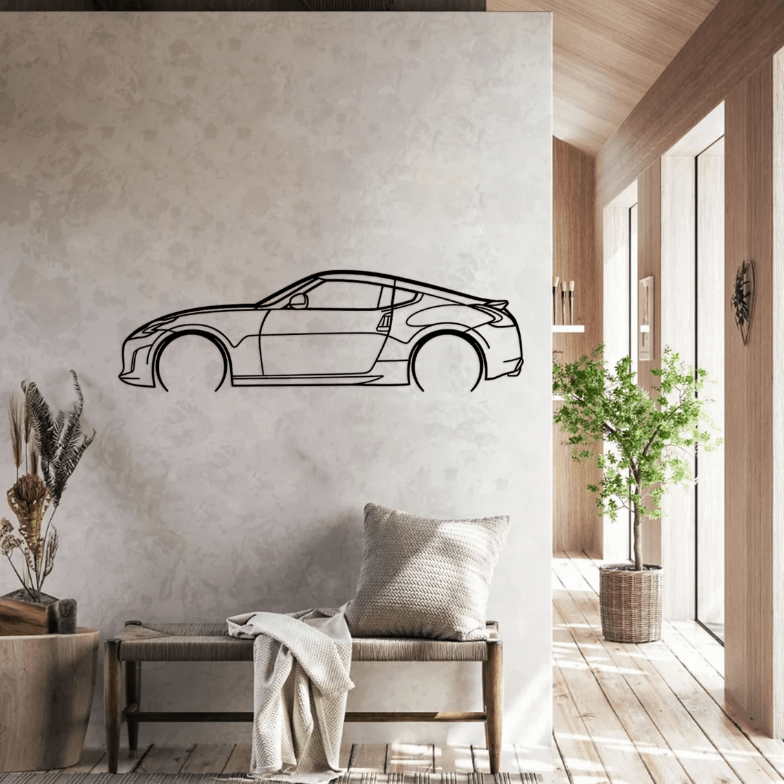 370Z Detailed Silhouette Metal Wall Art