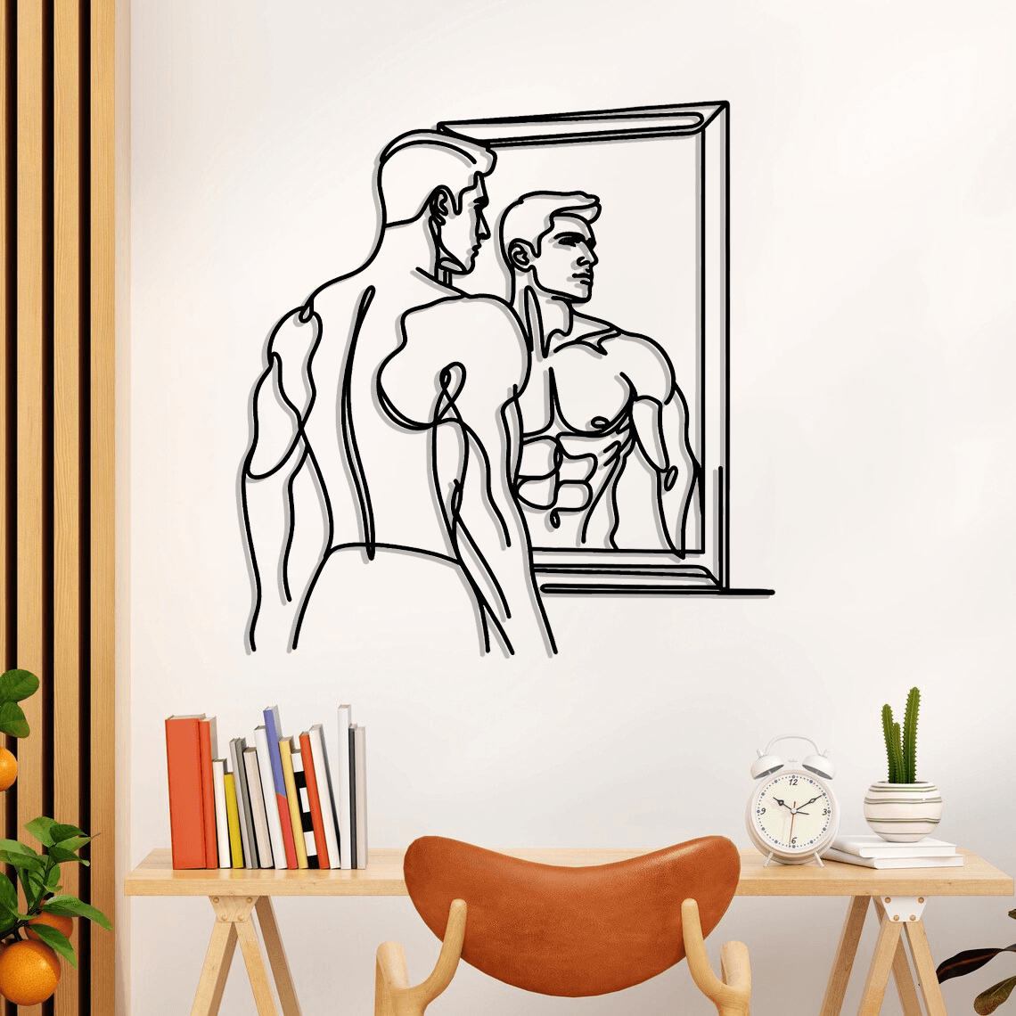 Man Body Silhouette Metal Wall Art