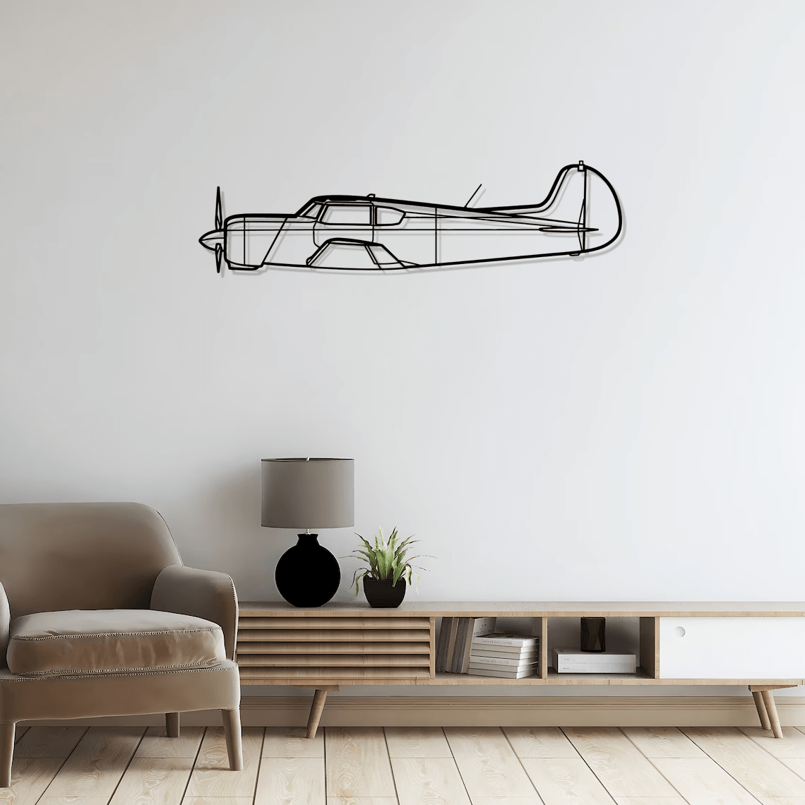 Yak-18T Silhouette Metal Wall Art