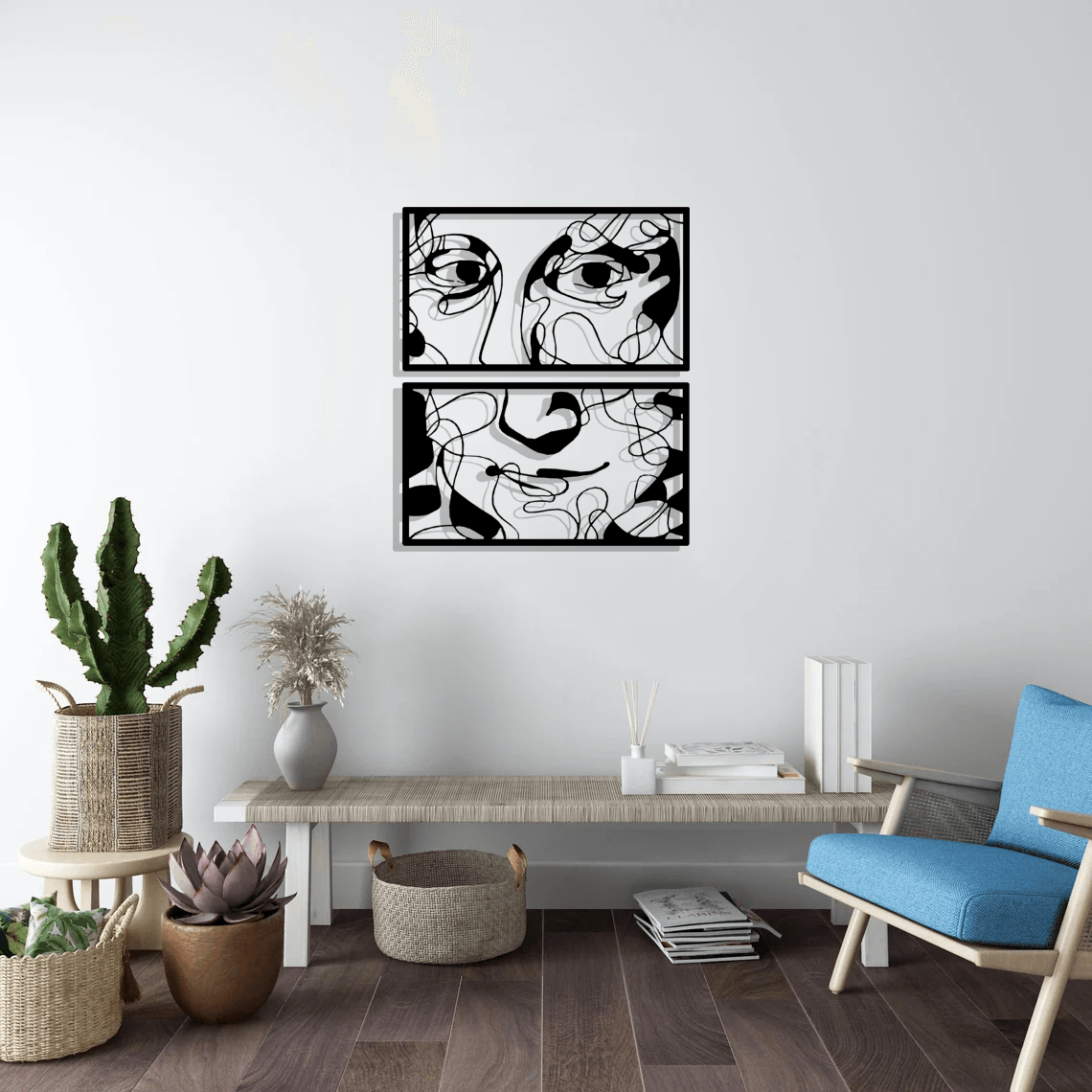 Mona Lisa Silhouette Metal Wall Art