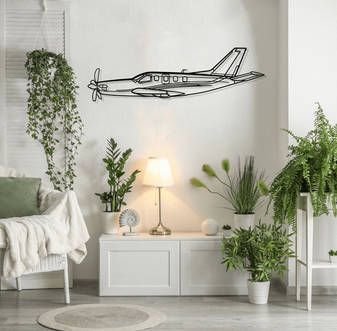 SOCATA TBM Silhouette Metal Wall Art