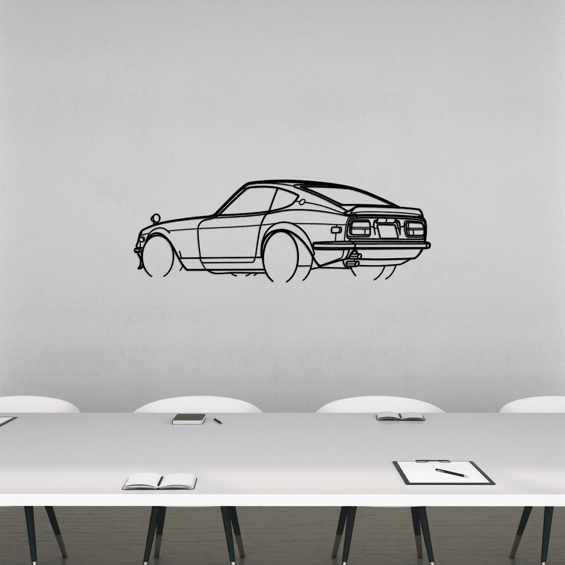 240Z 1972 Angle Silhouette Metal Wall Art