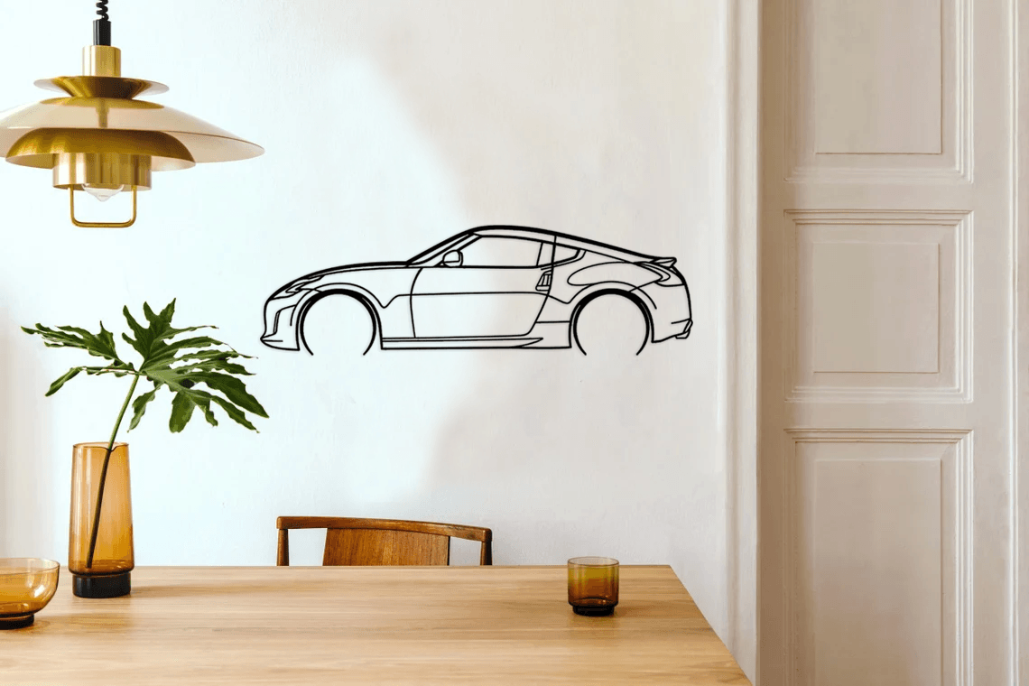 370Z Detailed Silhouette Metal Wall Art