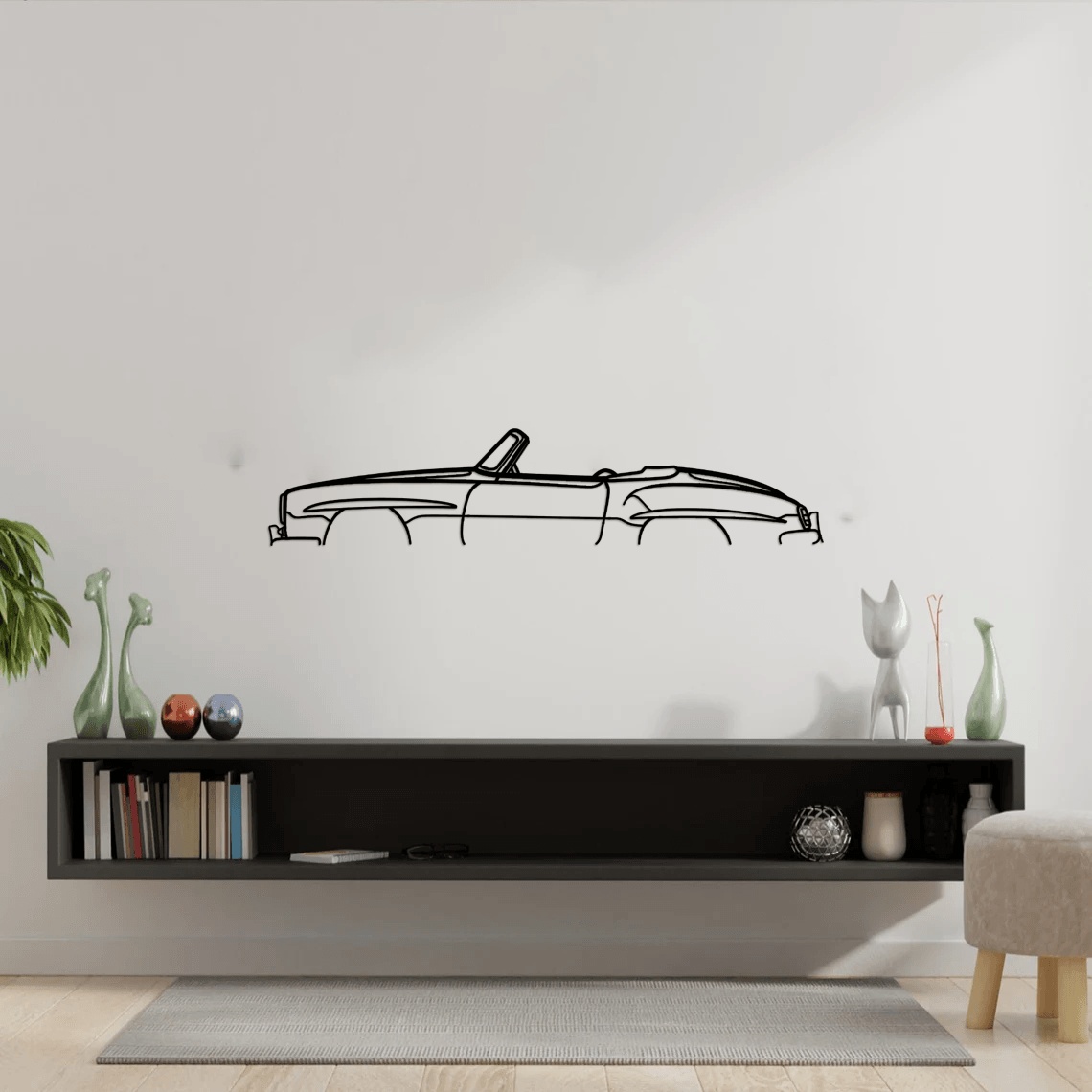 190SL 1958 Classic Silhouette Metal Wall Art