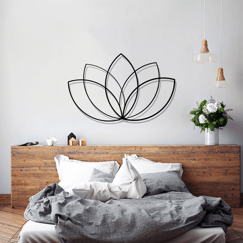 Lotus Silhouette Metal Wall Art