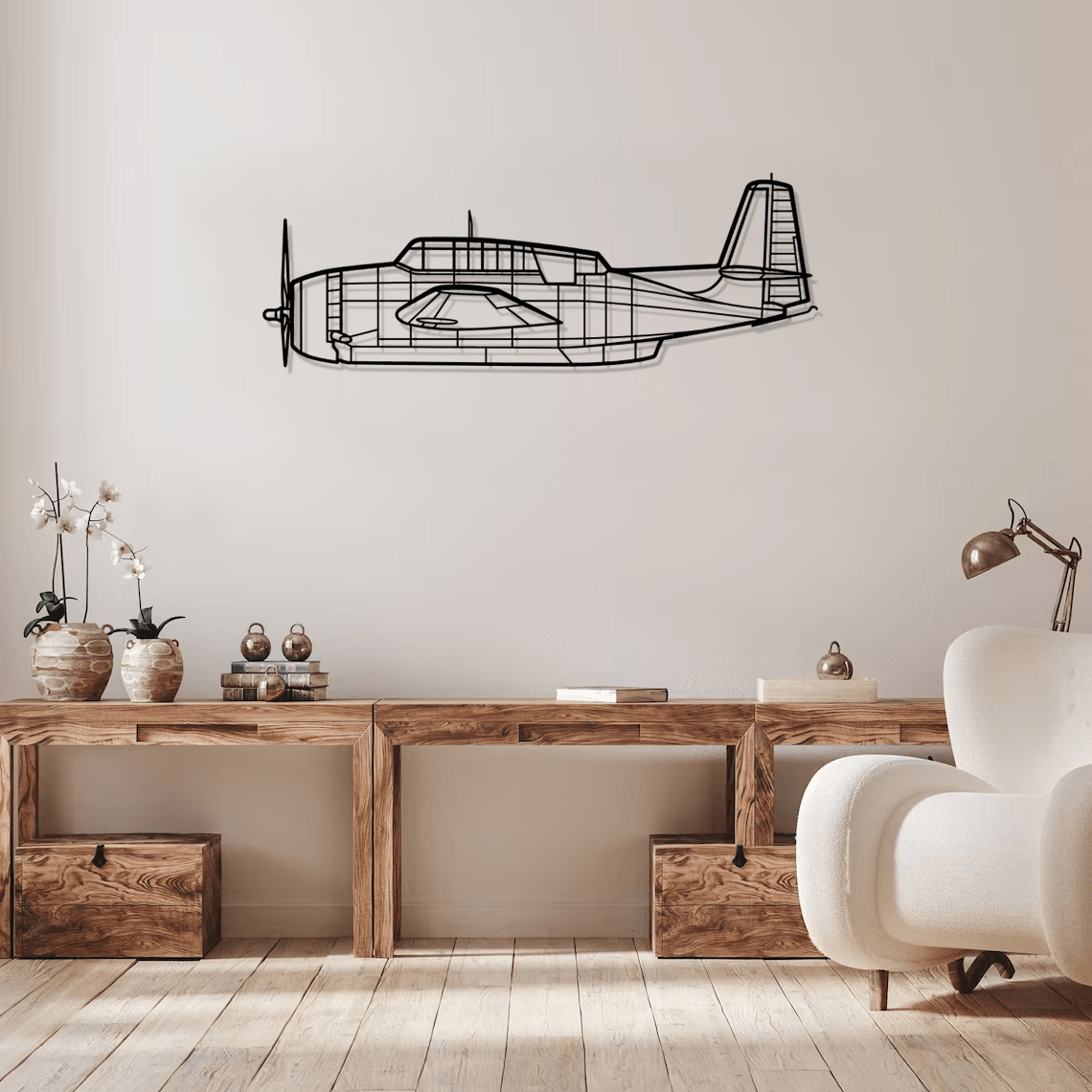 TBM-3N Silhouette Metal Wall Art