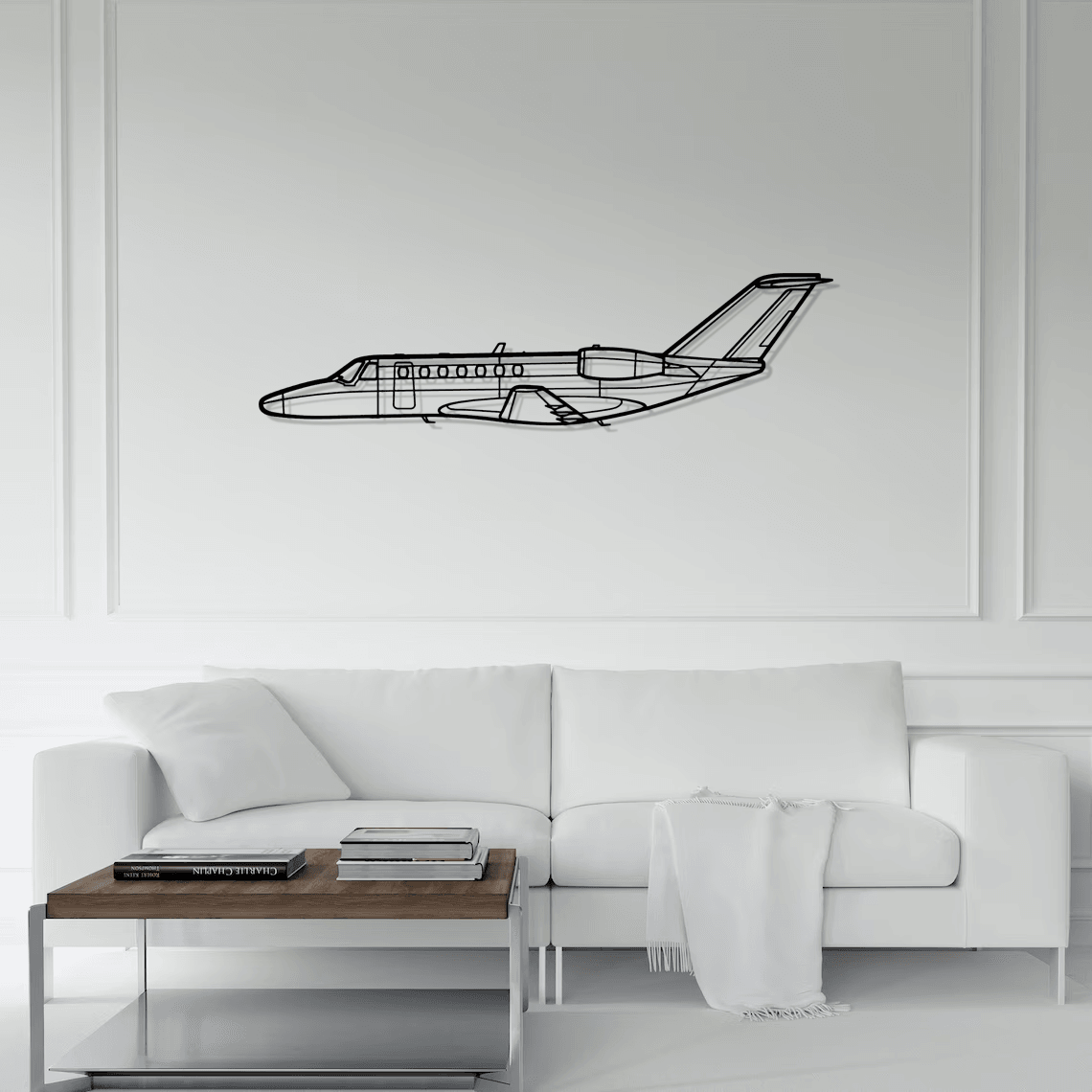 Cessna 525B CJ3 Silhouette Metal Wall Art