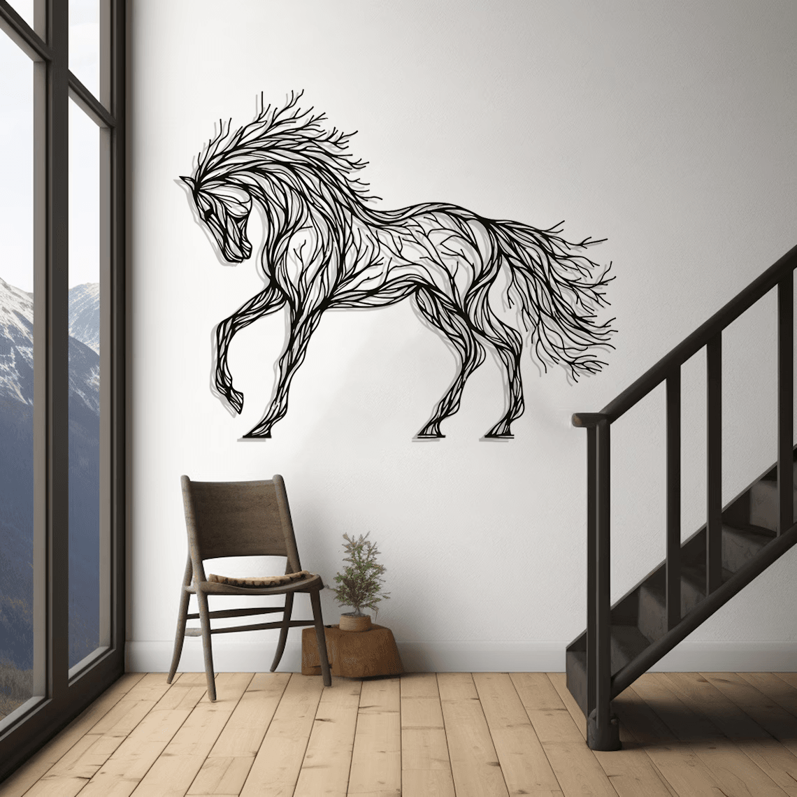 Horse Silhouette Metal Wall Art