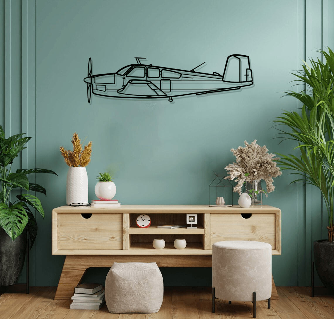 V35 Bonanza Silhouette Metal Wall Art