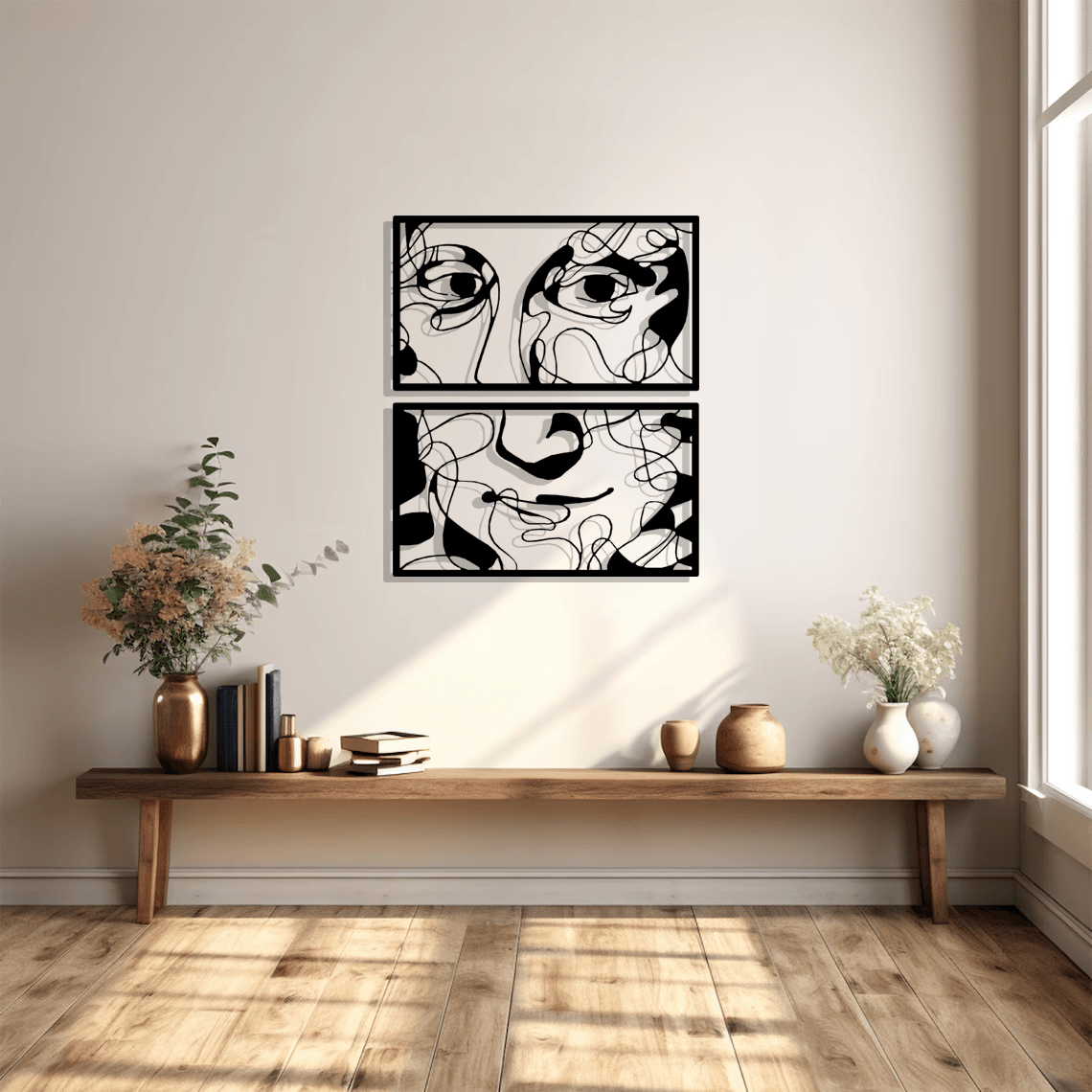 Mona Lisa Silhouette Metal Wall Art