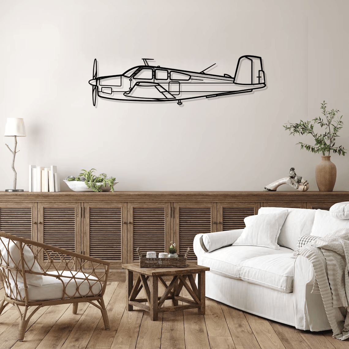 V35 Bonanza Silhouette Metal Wall Art