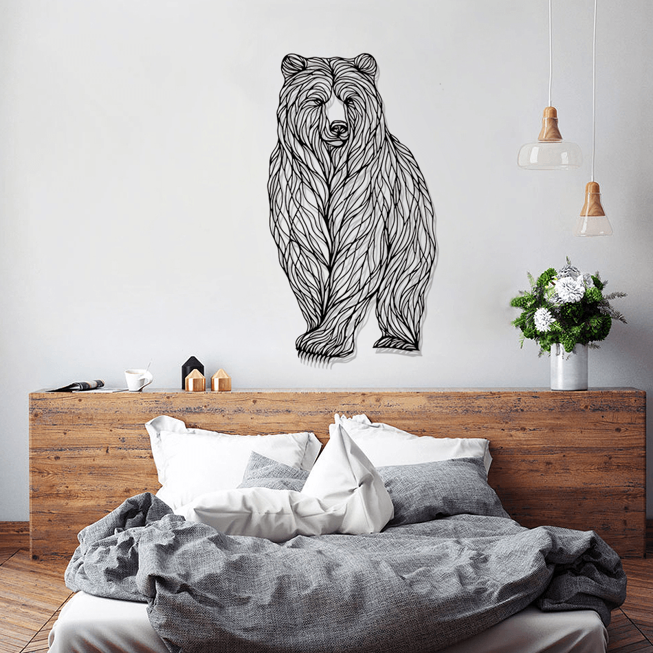 Bear Silhouette Metal Wall Art