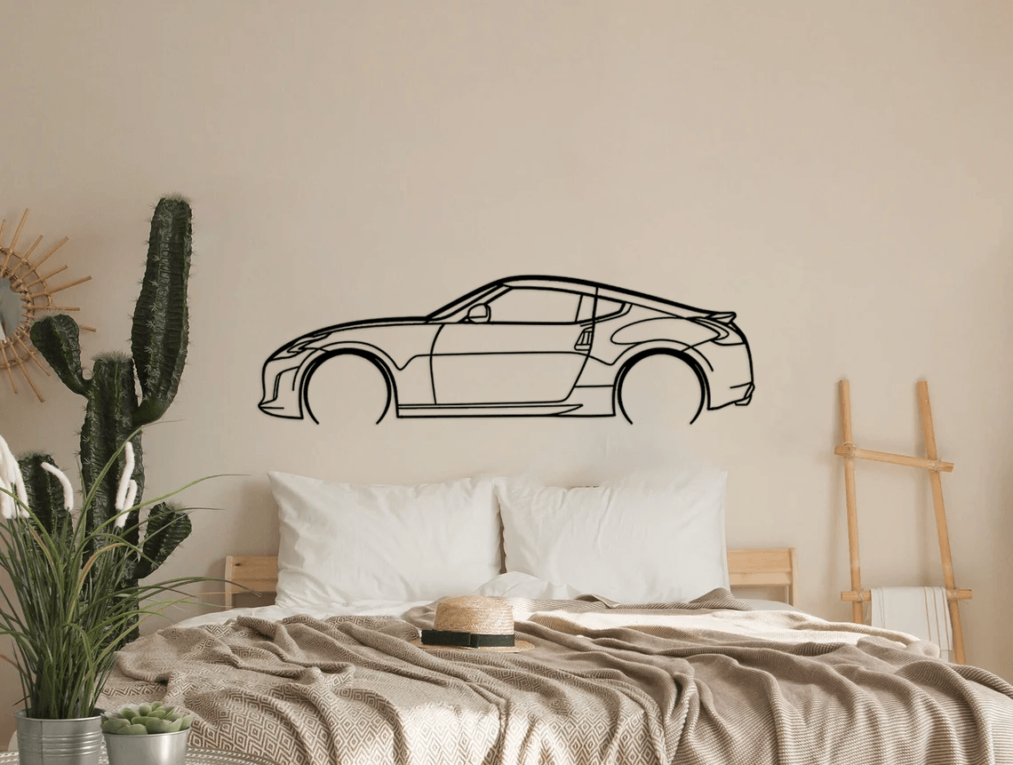 370Z Detailed Silhouette Metal Wall Art