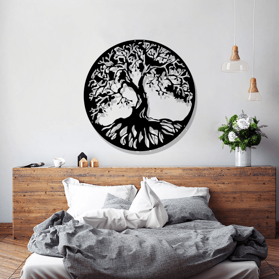 Tree Of Life Silhouette Metal Wall Art