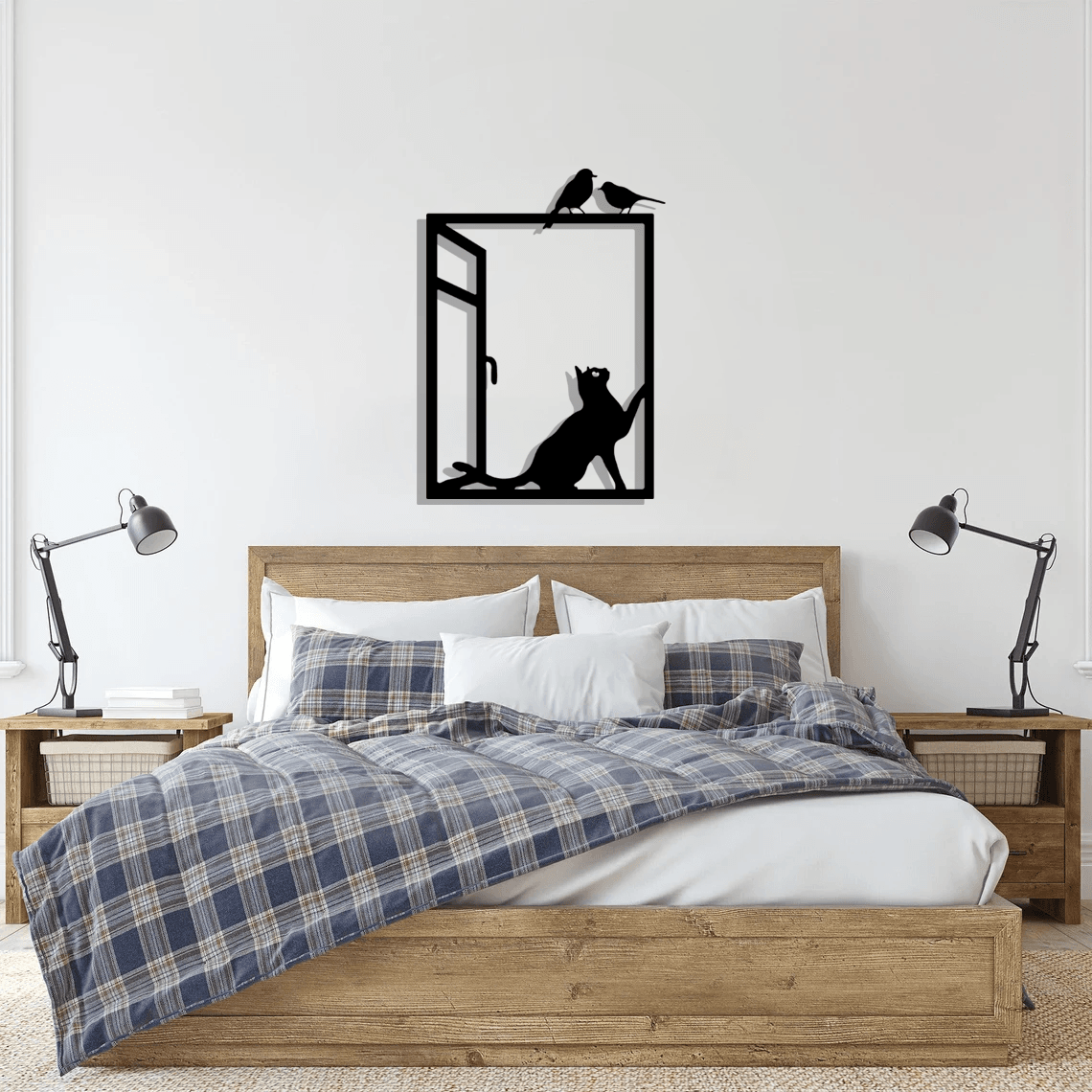 Cat Silhouette Metal Wall Art