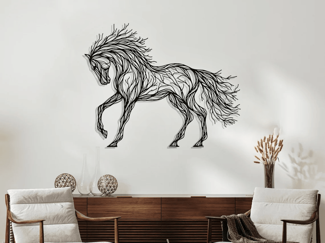 Horse Silhouette Metal Wall Art