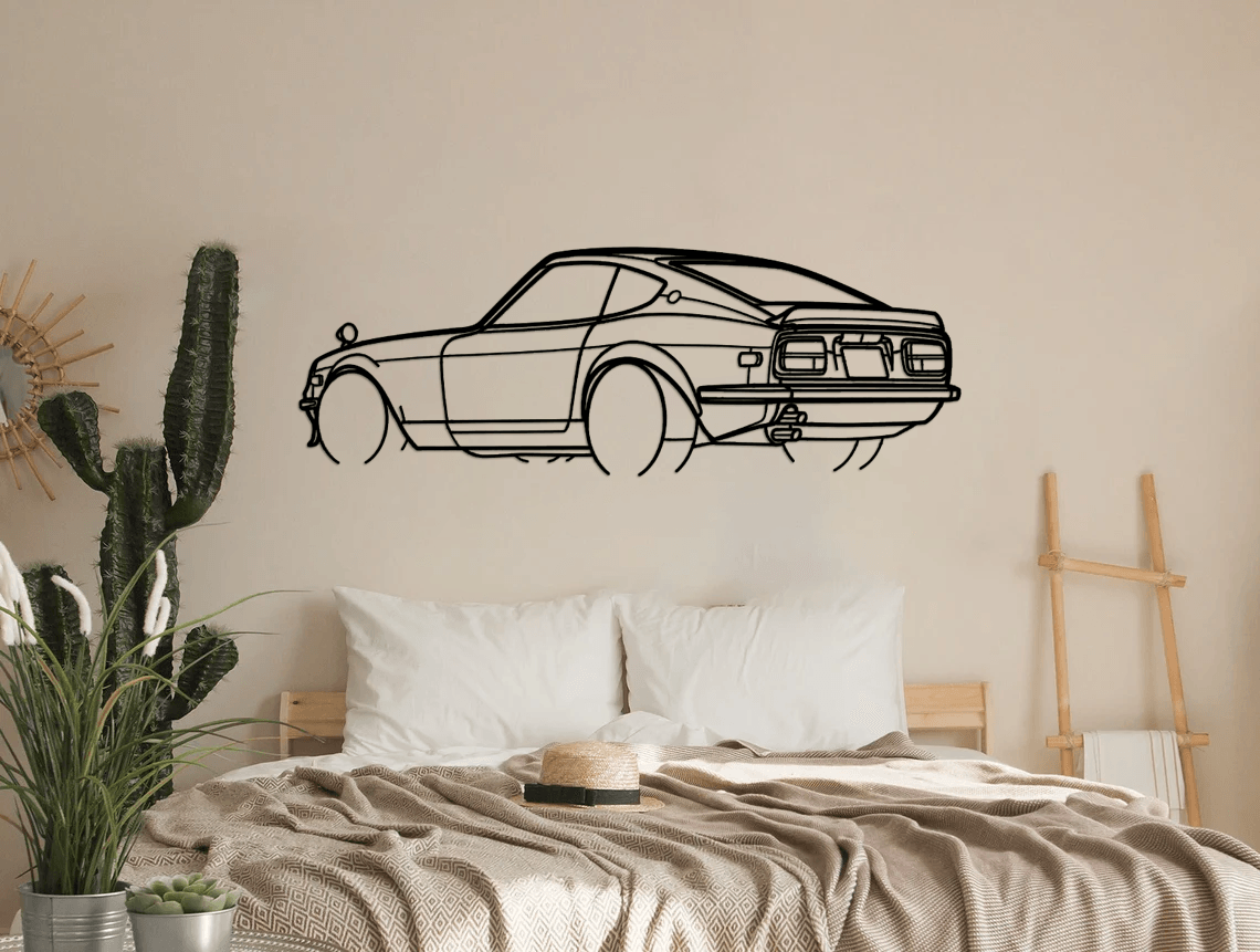 240Z 1972 Angle Silhouette Metal Wall Art