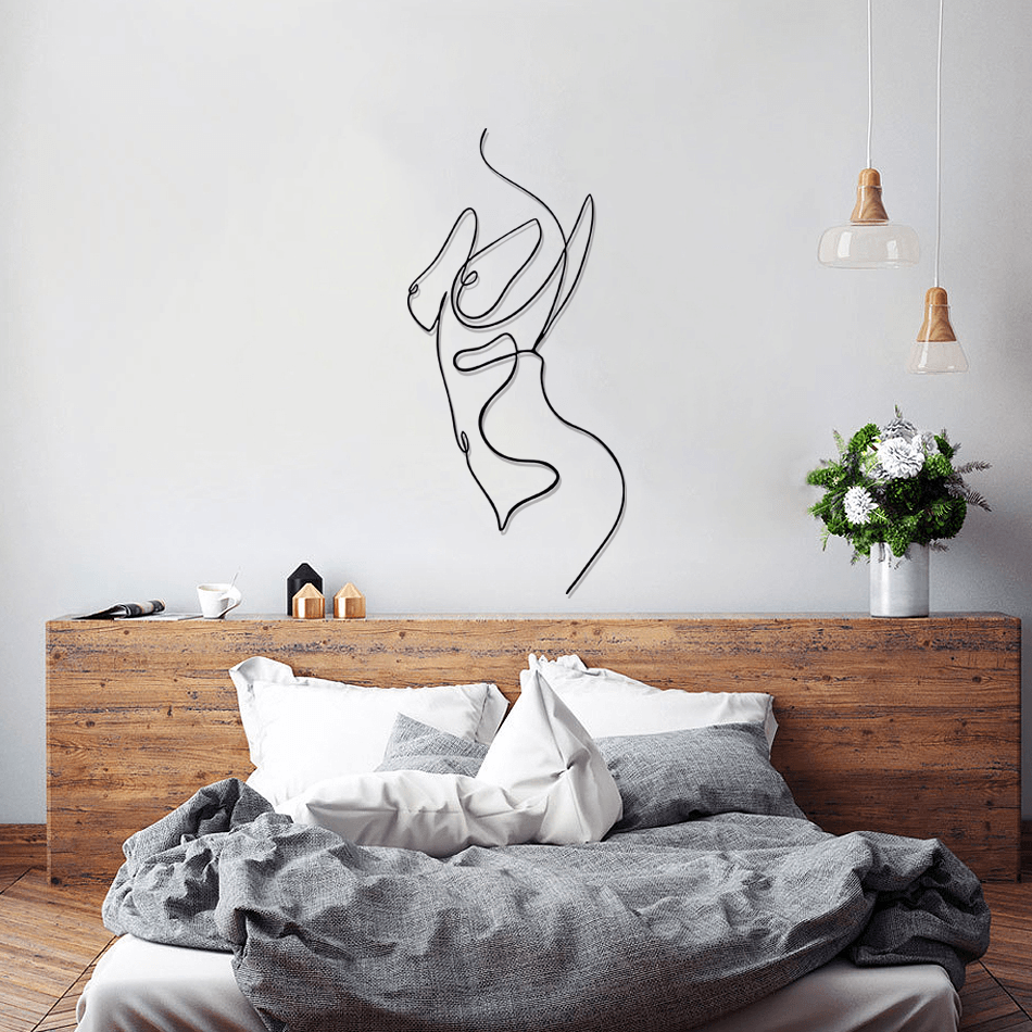 Female Nude Body Silhouette Metal Wall Art Set