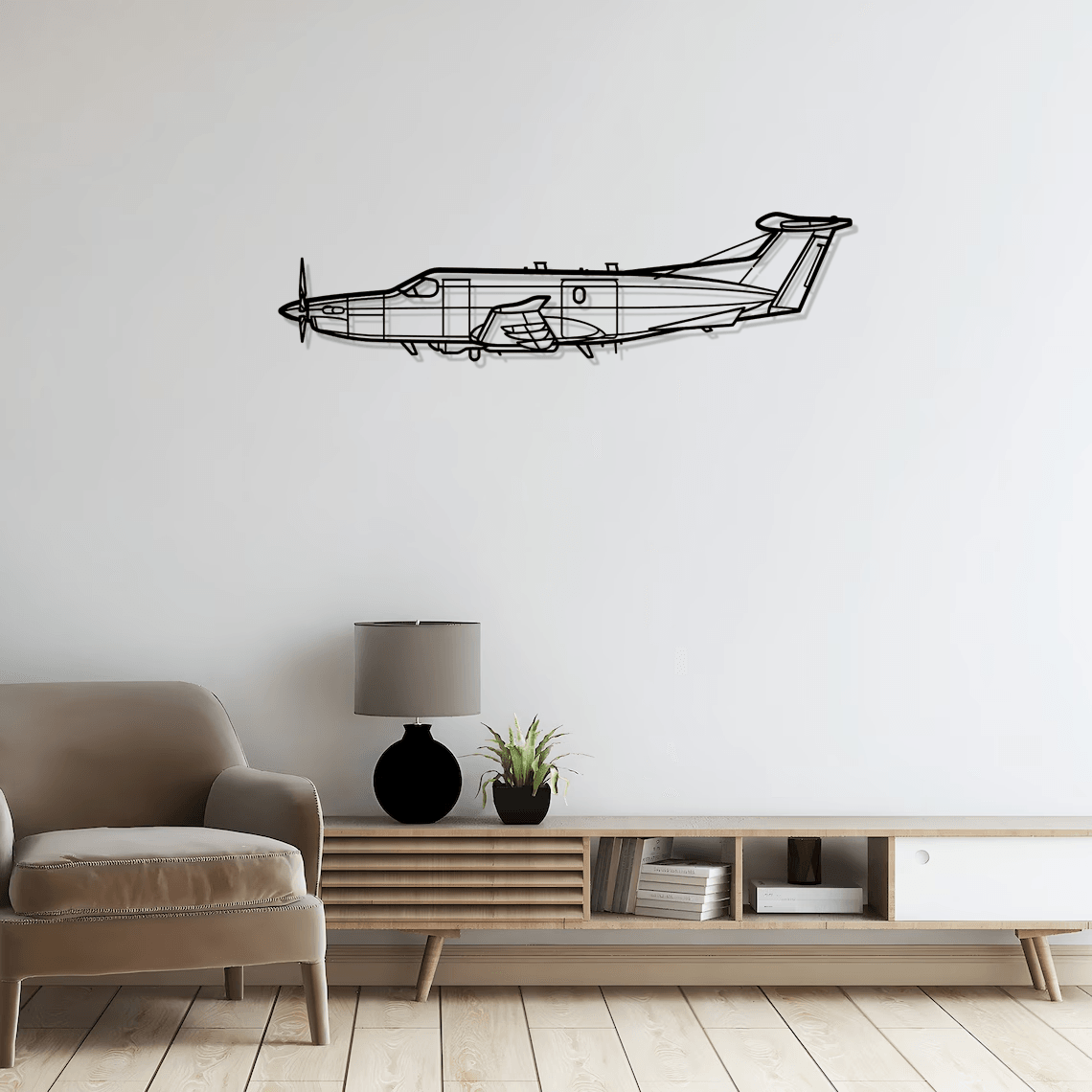 U-28A Draco Silhouette Metal Wall Art