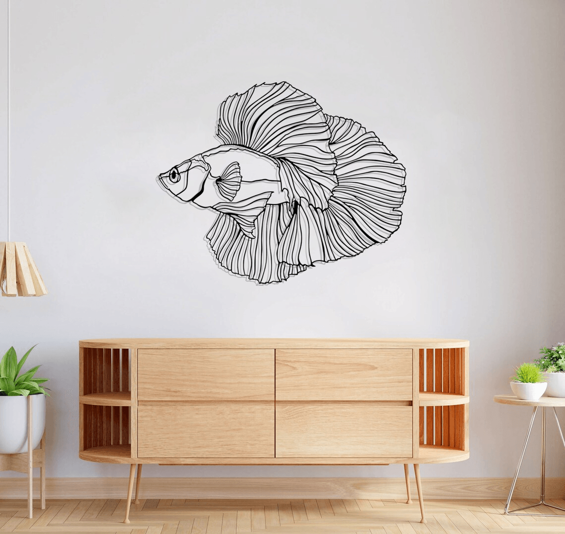 Fish Silhouette Metal Wall Art