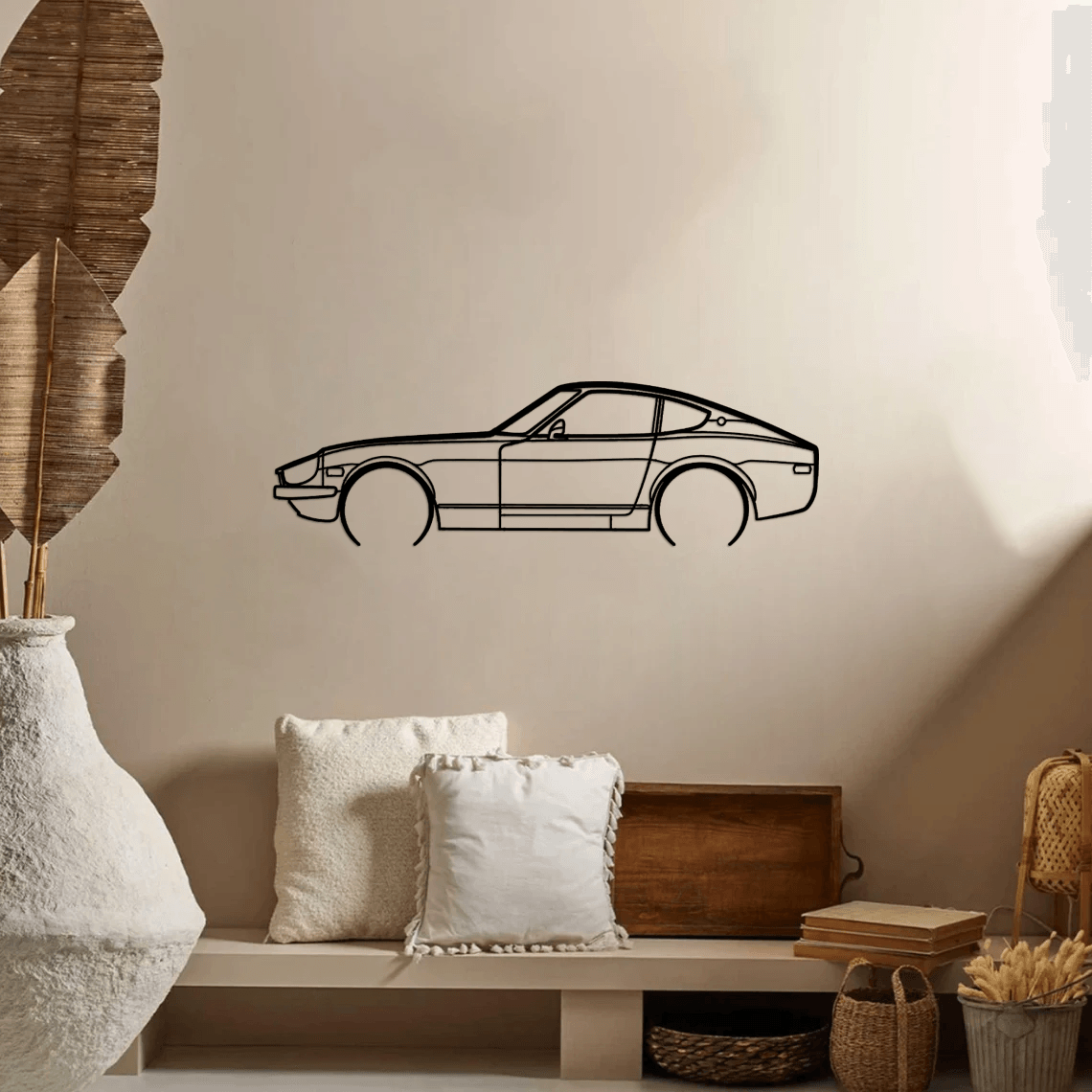 280Z Coupe Detailed Silhouette Metal Wall Art