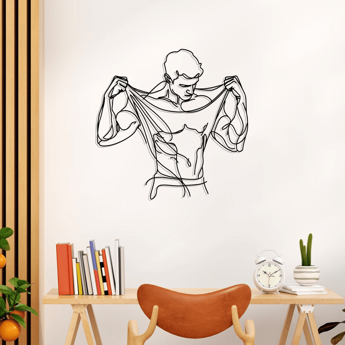 Man Nude Body Silhouette Metal Wall Art