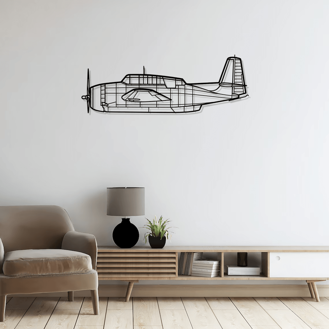 TBM-3N Silhouette Metal Wall Art