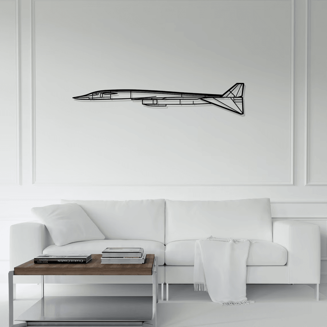 XB70 Valkyrie Silhouette Metal Wall Art