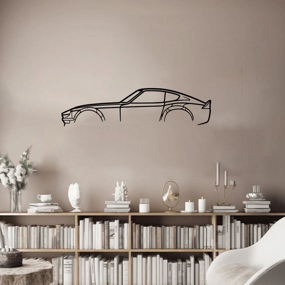 240z 280z JDM Classic Silhouette Metal Wall Art