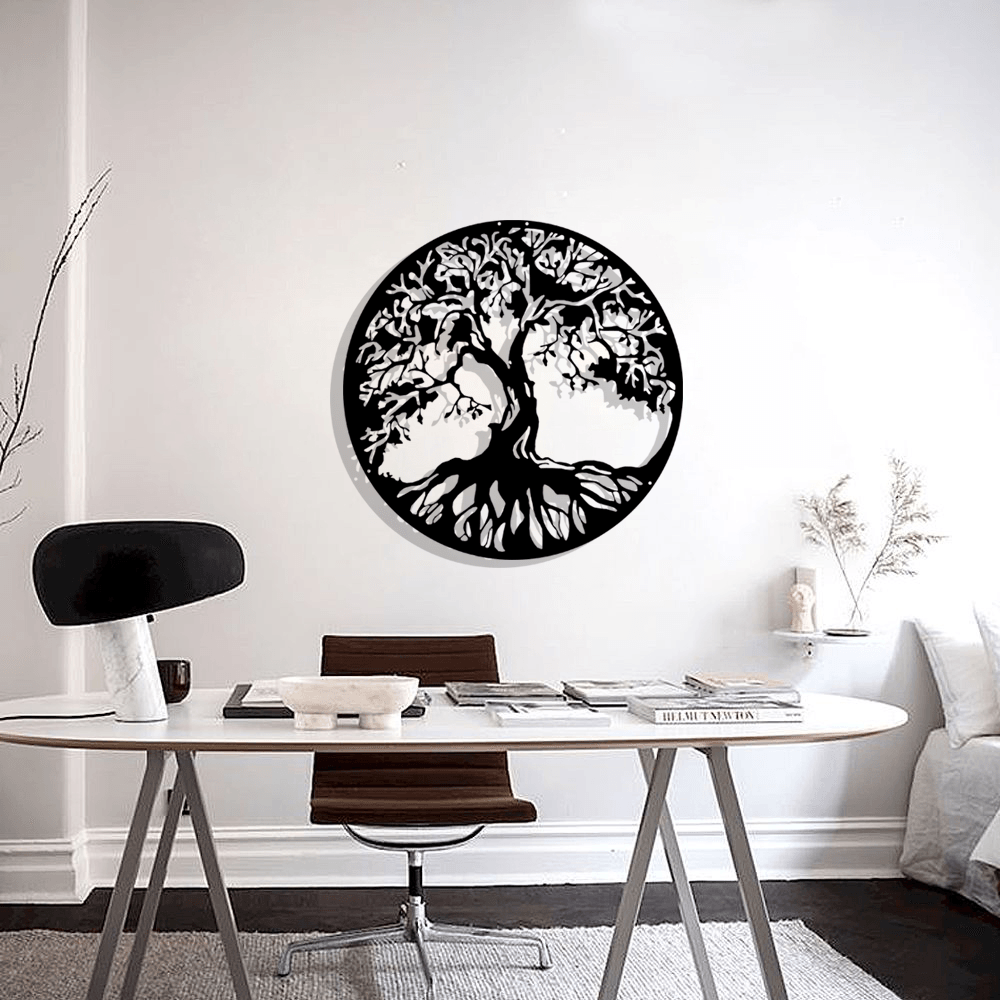 Tree Of Life Silhouette Metal Wall Art