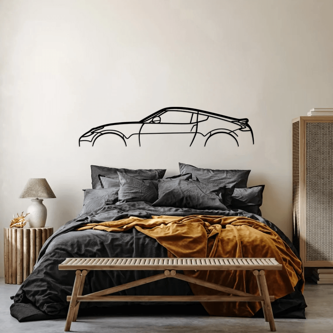 370z Classic Silhouette Metal Wall Art