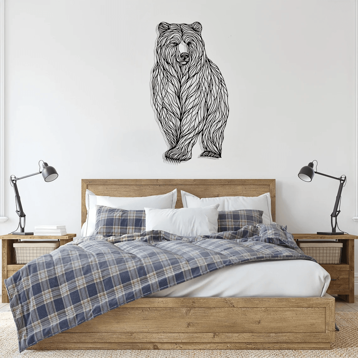 Bear Silhouette Metal Wall Art