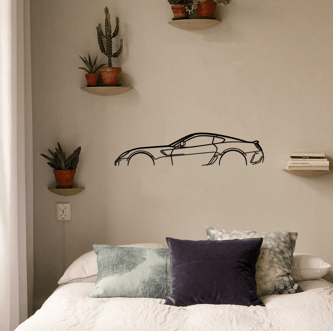 599 GTO Classic Silhouette Metal Wall Art