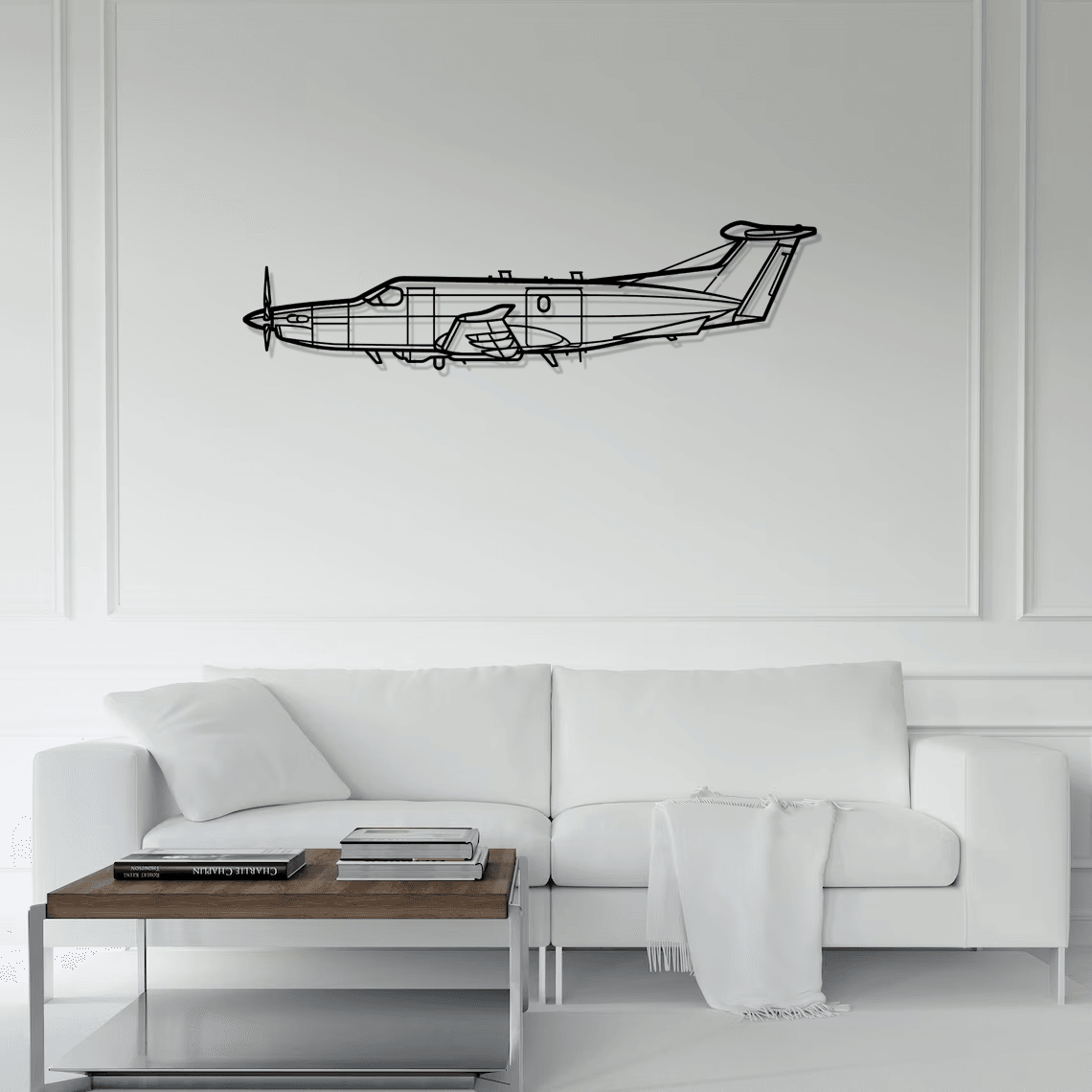 U-28A Draco Silhouette Metal Wall Art