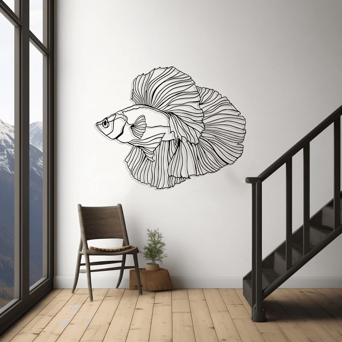 Fish Silhouette Metal Wall Art