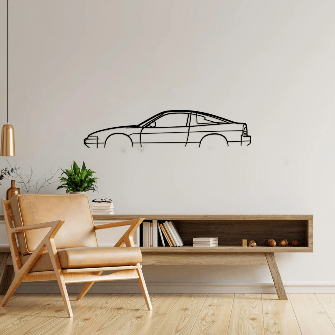 200sx S13 Classic Silhouette Metal Wall Art