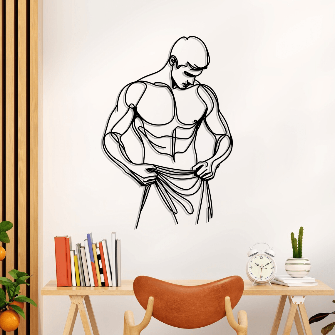 Man Body Silhouette Metal Wall Art